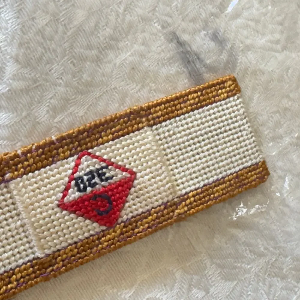 Vintage Needlepoint Belt 320 Catalina Yacht Maritime Signal Flags OOAK 23”